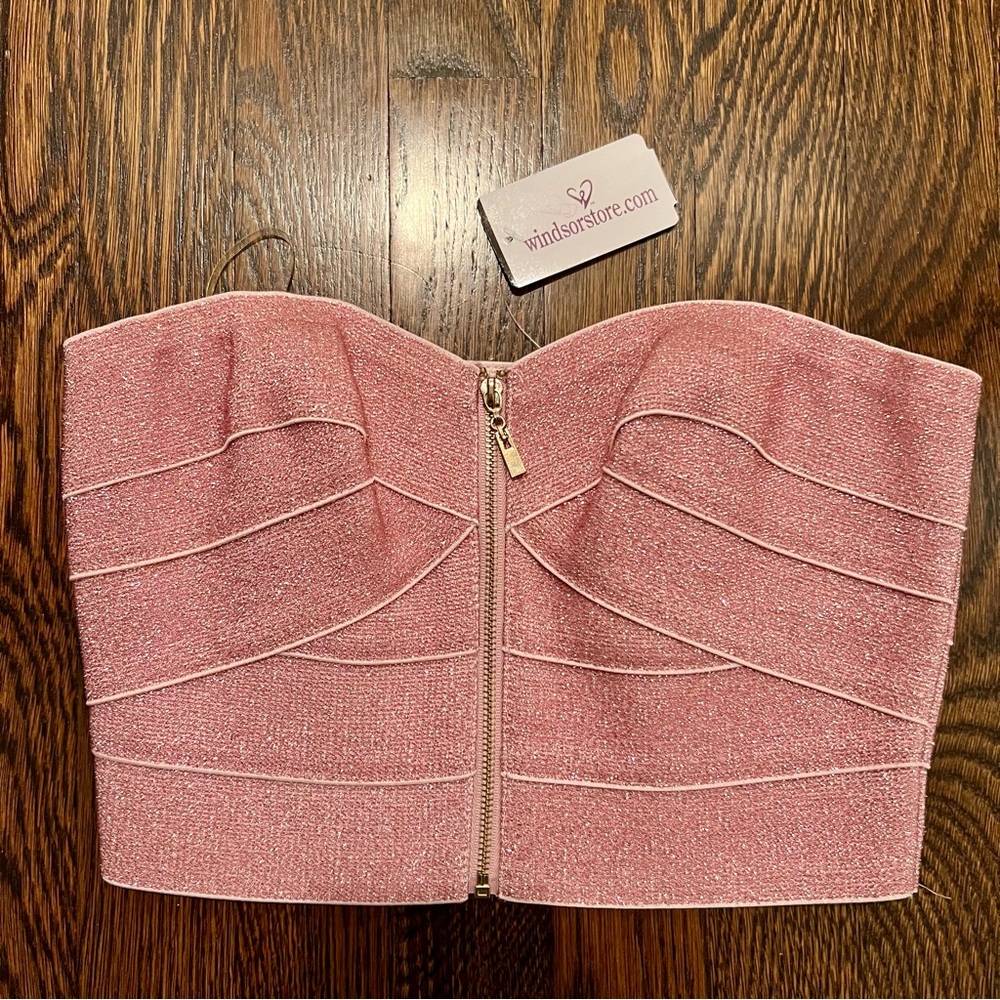 Windsor Pink Glitter Ribbon Bustier